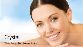  Presentation with beauty salon - Beautiful presentation featuring anti aging - health and beauty resort backdrop and a lemonade colored foreground