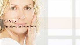  Presentation with old - Beautiful PPT theme featuring anti aging - portrait of nice 40 years backdrop and a lemonade colored foreground