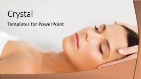  Presentation with health money insurance concept - Beautiful slide deck featuring word uprising on digital data backdrop and a light gray colored foreground