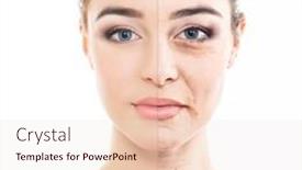  Presentation with anti aging - Presentation consisting of anti-aging-and-beauty-treatment background and a lemonade colored foreground