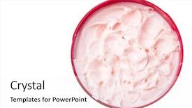 Presentation with container - Presentation theme featuring anti aging skin care products - cosmetic cream in container isolated background and a pink colored foreground