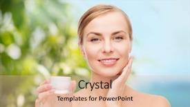  Presentation with cosmetics cream - Beautiful presentation featuring cosmetics health and beauty concept backdrop and a lemonade colored foreground