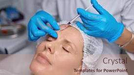  Presentation with anti aging - Slide set enhanced with anti-aging-treatment-and-filler background and a  colored foreground