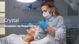  Presentation with anti aging - Presentation theme consisting of anti-aging-treatment-and-filler background and a ocean colored foreground