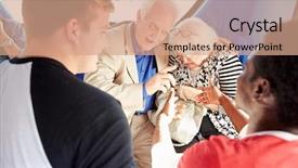  Presentation with nsw bus - Audience pleasing theme consisting of anti bullying - senior couple being harassed backdrop and a coral colored foreground