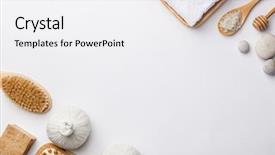  Presentation with healthy lifestyle - Amazing slide deck having anti design - spa accessories healthy lifestyle concept backdrop and a white colored foreground