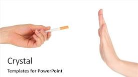  Presentation with anti drugs - PPT theme having anti drugs - concept stop smoking isolated background and a white colored foreground