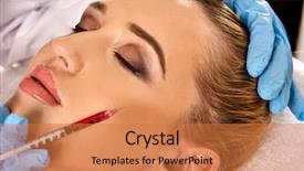  Presentation with anti drug - Colorful PPT layouts enhanced with anti drugs - filler injection for female forehead backdrop and a coral colored foreground