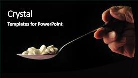  Presentation with anti drugs - Cool new presentation theme with anti drugs - spoon with pills backdrop and a black colored foreground