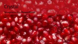  Presentation with seeds farmer - Cool new PPT layouts with anti food cancer - pomegranate seeds background backdrop and a crimson colored foreground