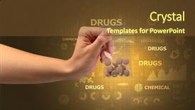  Presentation with plastic bag - Cool new presentation with anti illegal drugs - naked hand gives chemicals backdrop and a  colored foreground