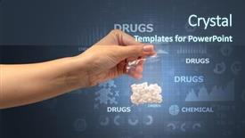  Presentation with plastic bag - Audience pleasing presentation theme consisting of anti illegal drugs - naked hand gives chemicals backdrop and a  colored foreground