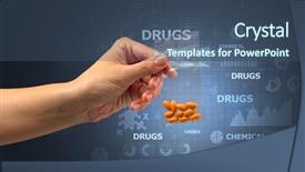  Presentation with plastic bag - Audience pleasing slides consisting of anti illegal drugs - naked hand gives chemicals backdrop and a  colored foreground