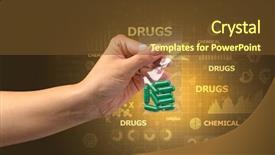  Presentation with chemicals - Colorful PPT layouts enhanced with anti illegal drugs - naked hand gives chemicals backdrop and a  colored foreground