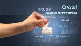  Presentation with chemicals - Presentation theme enhanced with anti illegal drugs - naked hand gives chemicals background and a ocean colored foreground