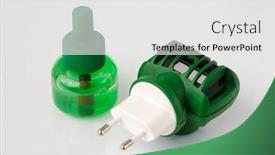  Presentation with mosquito - Cool new presentation theme with anti-mosquito-fumigator backdrop and a white colored foreground