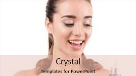  Presentation with serum - Beautiful slides featuring anti serum - beautiful young woman with giant backdrop and a lemonade colored foreground