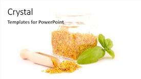  Presentation with serum - PPT layouts featuring anti serum - dried caledula officinalis petals background and a  colored foreground