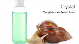  Presentation with product - Cool new presentation with anti serum - giant achatina snail and cosmetic backdrop and a white colored foreground