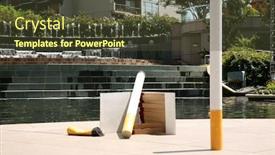  Presentation with cigarettes - Presentation enhanced with anti-smoking-concepts-giant-cigarettes background and a tawny brown colored foreground