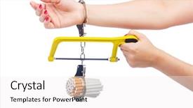  Presentation with addiction - PPT layouts enhanced with antismoking - addiction concept with cigarettes background and a white colored foreground