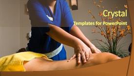  Presentation with anti stress - Audience pleasing slides consisting of anti stress - bali style massage backdrop and a tawny brown colored foreground