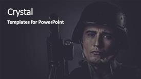  Presentation with armor - Cool new PPT layouts with anti terrorist - security paintball sport player wearing backdrop and a  colored foreground