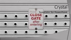  Presentation with light sign - PPT layouts with anti theft - please close sign background and a light gray colored foreground