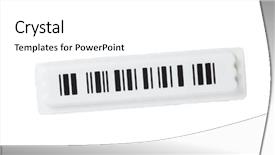  Presentation with barcode - PPT layouts enhanced with anti-theft barcode sticker isolated background and a white colored foreground