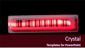  Presentation with barcode - Amazing slide deck having anti-theft barcode sticker backdrop and a crimson colored foreground
