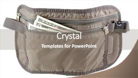  Presentation with passport travel - Amazing PPT layouts having anti theft travel pouch waist backdrop and a gray colored foreground