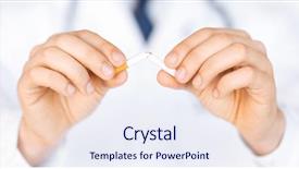  Presentation with cigarette - Presentation design consisting of anti tobacco - close up of man breaking background and a sky blue colored foreground