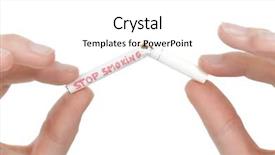  Presentation with stop smoking - Audience pleasing presentation design consisting of anti tobacco - have to stop smoking backdrop and a white colored foreground