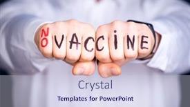  Presentation with vaccination - Audience pleasing PPT theme consisting of anti-vaccination-concept-man-fist backdrop and a sky blue colored foreground