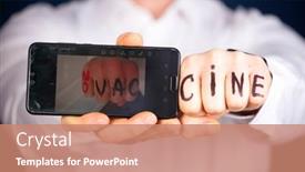  Presentation with vaccination - Cool new presentation theme with anti-vaccination-concept-man-fist backdrop and a coral colored foreground