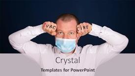  Presentation with vaccination - Theme with anti-vaccination-concept-man-fist background and a lemonade colored foreground