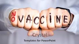  Presentation with vaccination - PPT layouts having anti-vaccination-concept-man-fist background and a light gray colored foreground