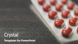  Presentation with anti virus - Amazing presentation theme having anti virus - blister pack of red medicine backdrop and a dark gray colored foreground