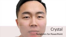  Presentation with skin care - Colorful PPT theme enhanced with anti virus - skin care concept young man backdrop and a soft green colored foreground