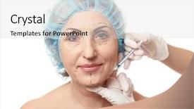  Presentation with acid - Audience pleasing PPT theme consisting of anti wrinkle - hyaluronic acid injection for facial backdrop and a  colored foreground