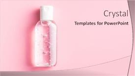  Presentation with hand sanitizer - PPT theme enhanced with antibacterial-cleaning-gel-coronavirus-prevention background and a lemonade colored foreground