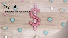  Presentation with medical sign - Slide deck consisting of shape of dollar sign background and a soft green colored foreground