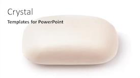  Presentation with soap - Amazing PPT layouts having antibacterial-soap-bar-isolated backdrop and a white colored foreground
