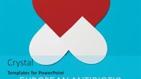  Presentation with antibiotic - Cool new slide set with antibiotic-resistance-symbol backdrop and a cyan colored foreground