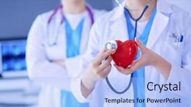  Presentation with heart - Slide deck featuring antibiotics - cropped shoot of two young background and a light blue colored foreground