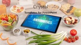  Presentation with antibiotics - Slide deck enhanced with antibiotics-concept-in-tablet background and a lemonade colored foreground