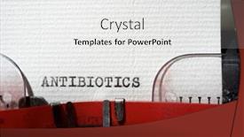  Presentation with antibiotics - Slide deck enhanced with antibiotics-word-written background and a white colored foreground
