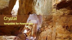  Presentation with seafood paella from spain recipe - PPT theme enhanced with antic - benidoleig cueva calaveras cavern background and a tawny brown colored foreground