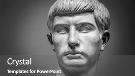  Presentation with marble - Theme featuring antic - marble sculpture of marcus junius background and a gray colored foreground