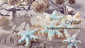  Presentation with pastel - Amazing PPT theme having antic - pastel colored cookies backdrop and a soft green colored foreground